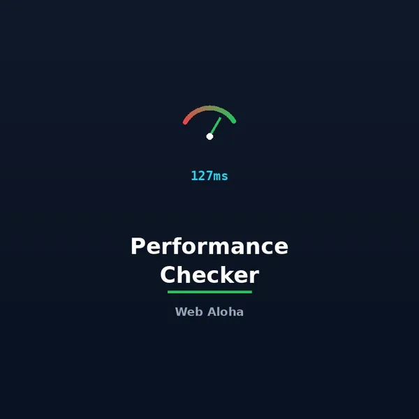 Website Performance Checker Tool Online