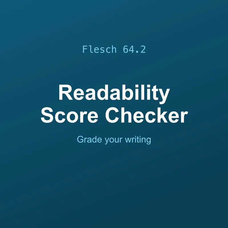 Readability Score Checker Tool Online