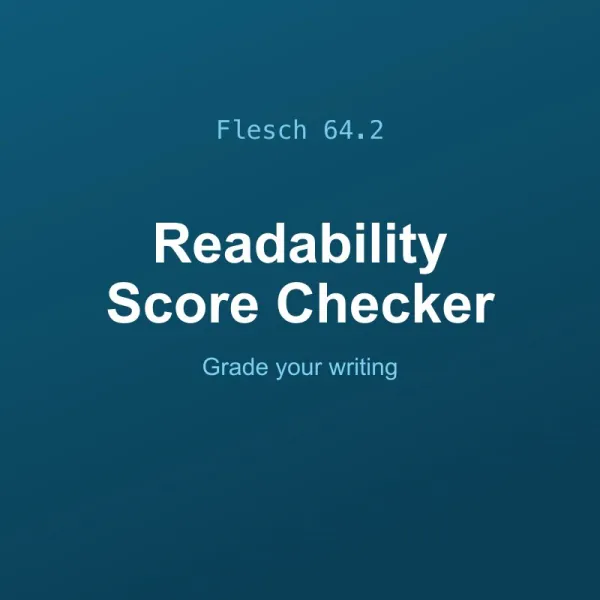 Readability Score Checker Tool Online