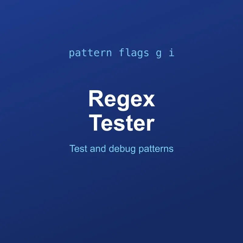 Regex Tester and Debugger Tool Online