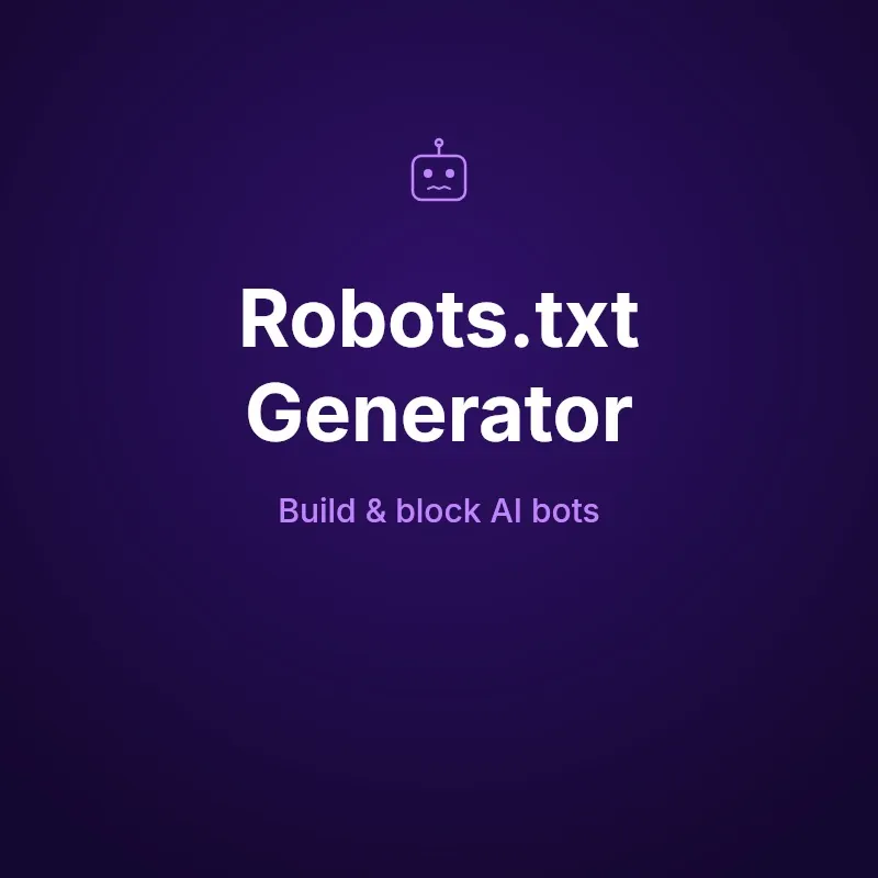 Robots.txt Generator Tool Online