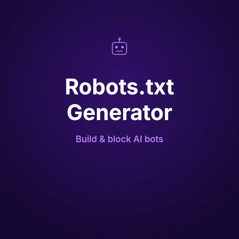 Robots.txt Generator Tool Online