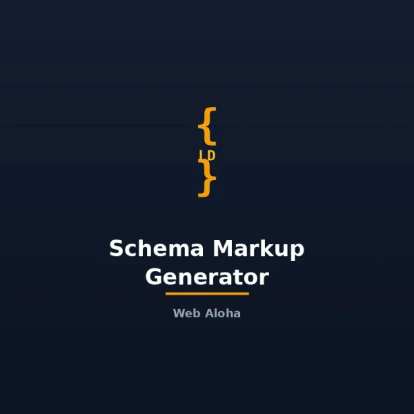 Schema Markup Generator Tool Online