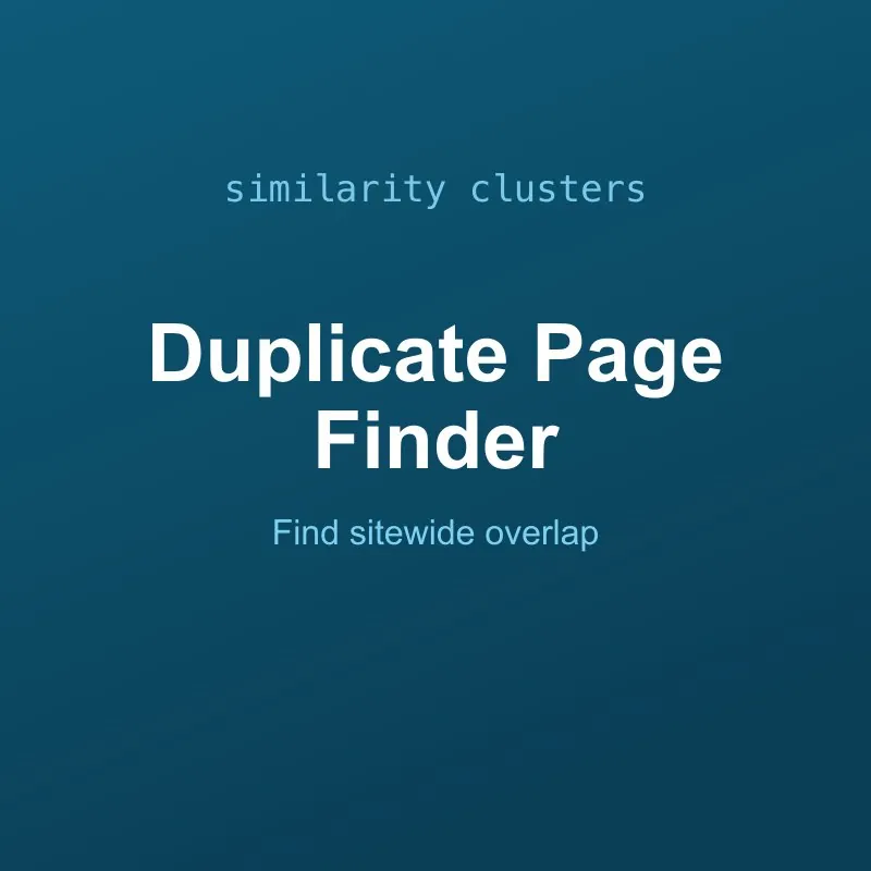 Sitewide Duplicate Content Finder Tool