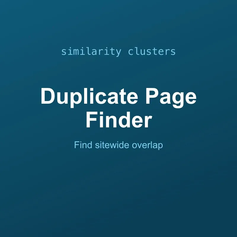 Sitewide Duplicate Content Finder Tool