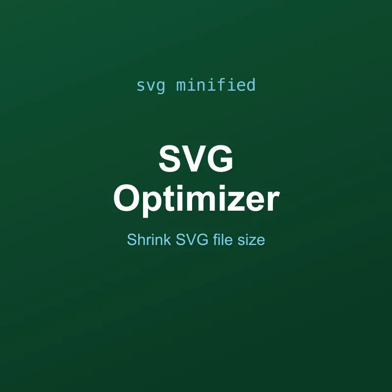 SVG Optimizer and Minifier Tool Online