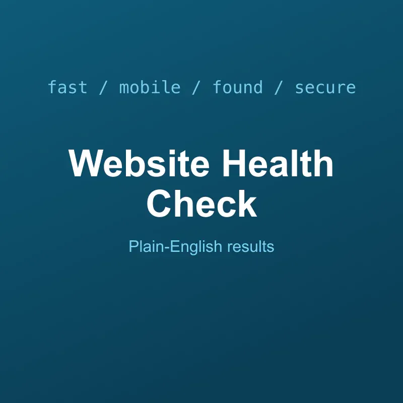Free Website Health Check Tool