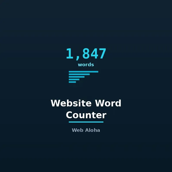 Website Word Counter Tool Online
