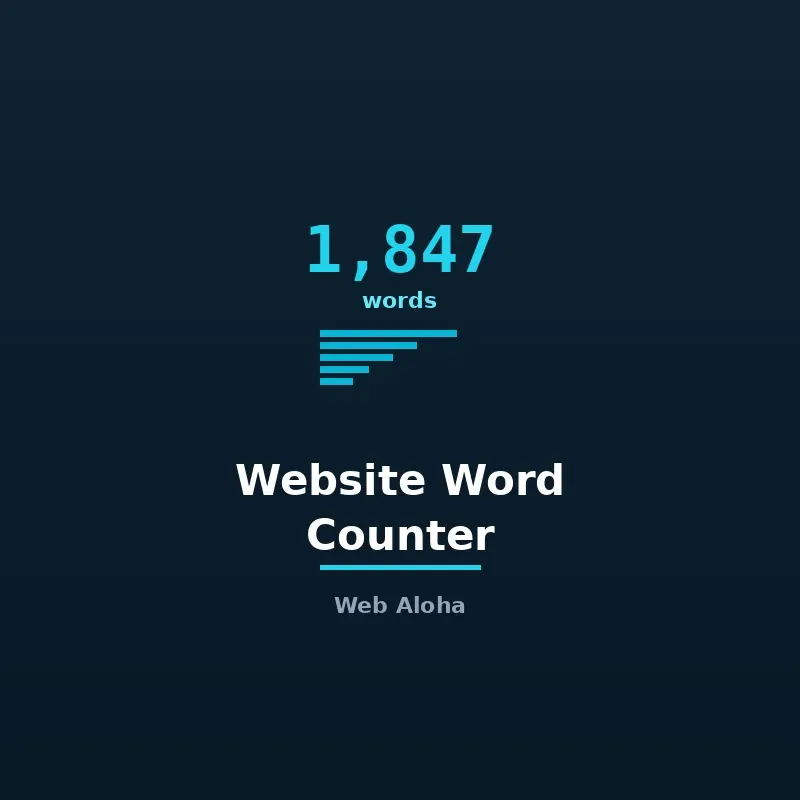 Website Word Counter Tool Online