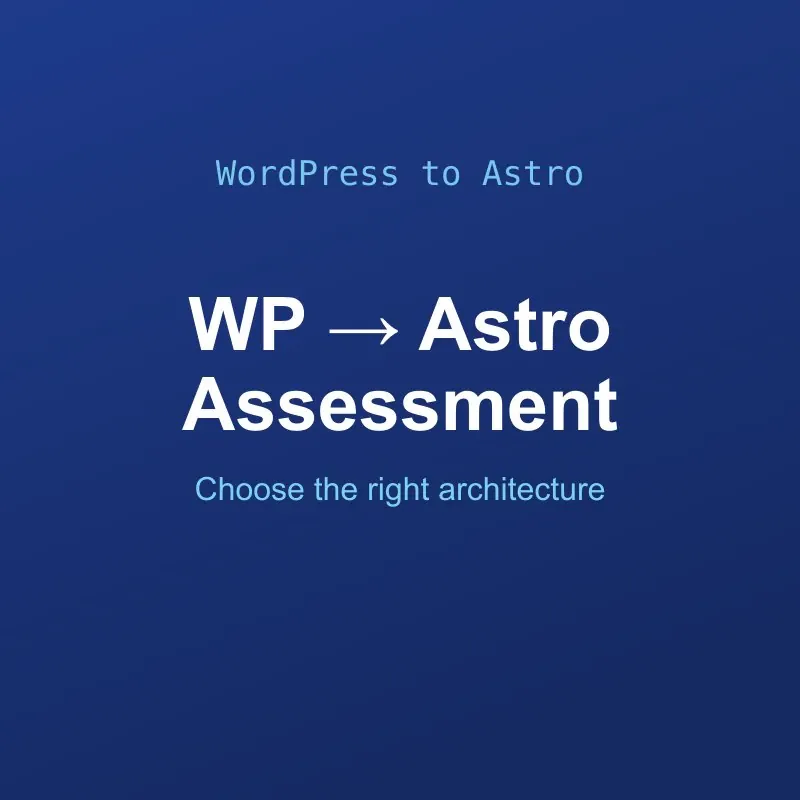 WordPress to Astro Migration Suitability Assessment Tool