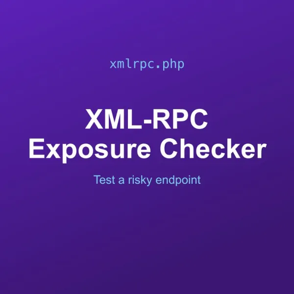 WordPress XML-RPC Exposure Checker Tool Online