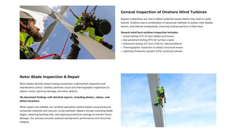 Gridinta website - Blog articles