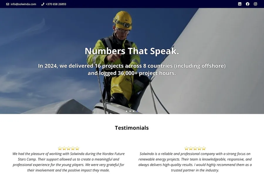 Solwinda website - Blog articles grid