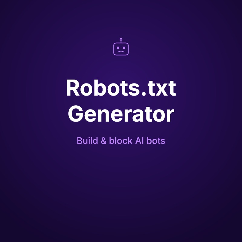 Robots.txt Generator Tool Online