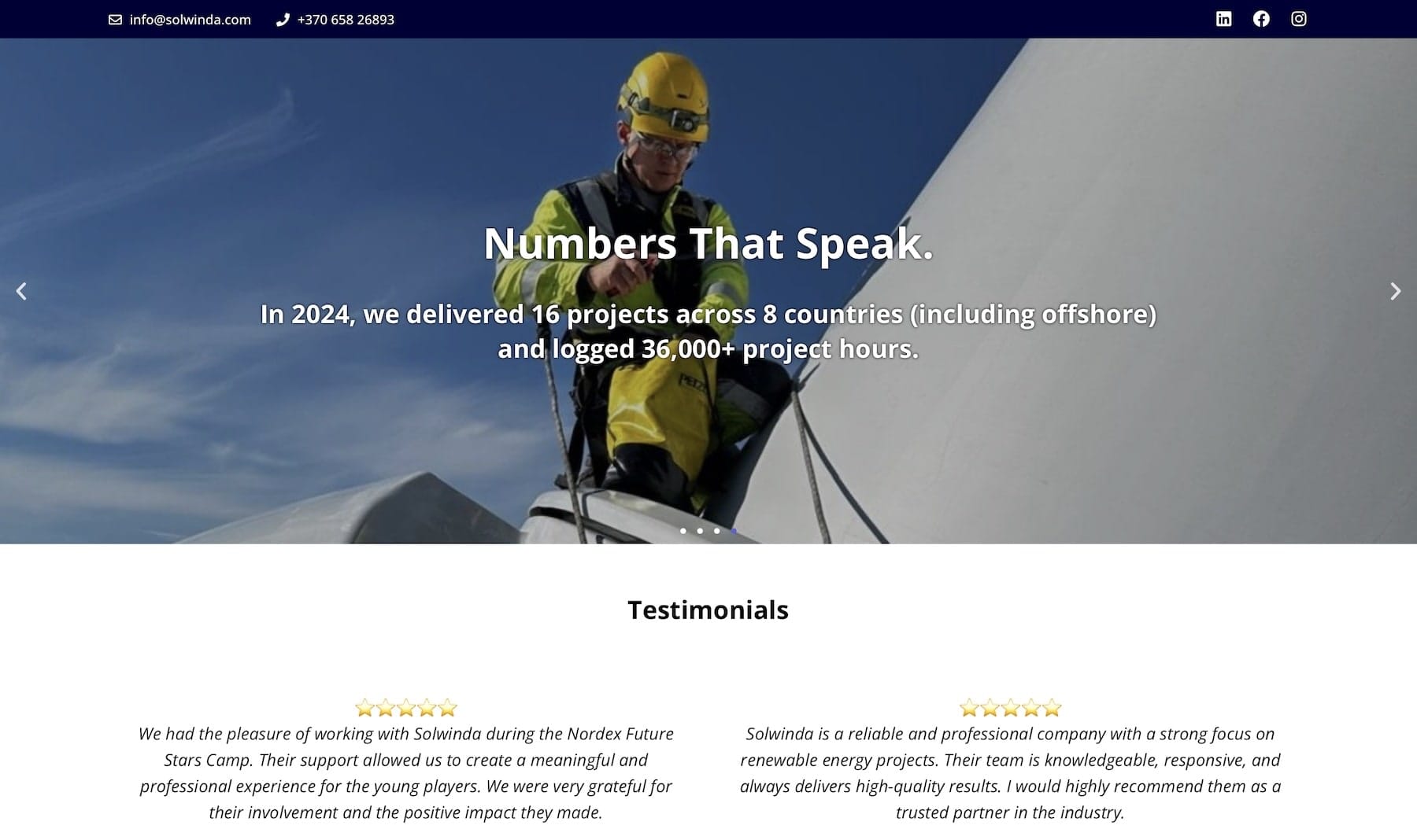 Solwinda website - Blog articles grid