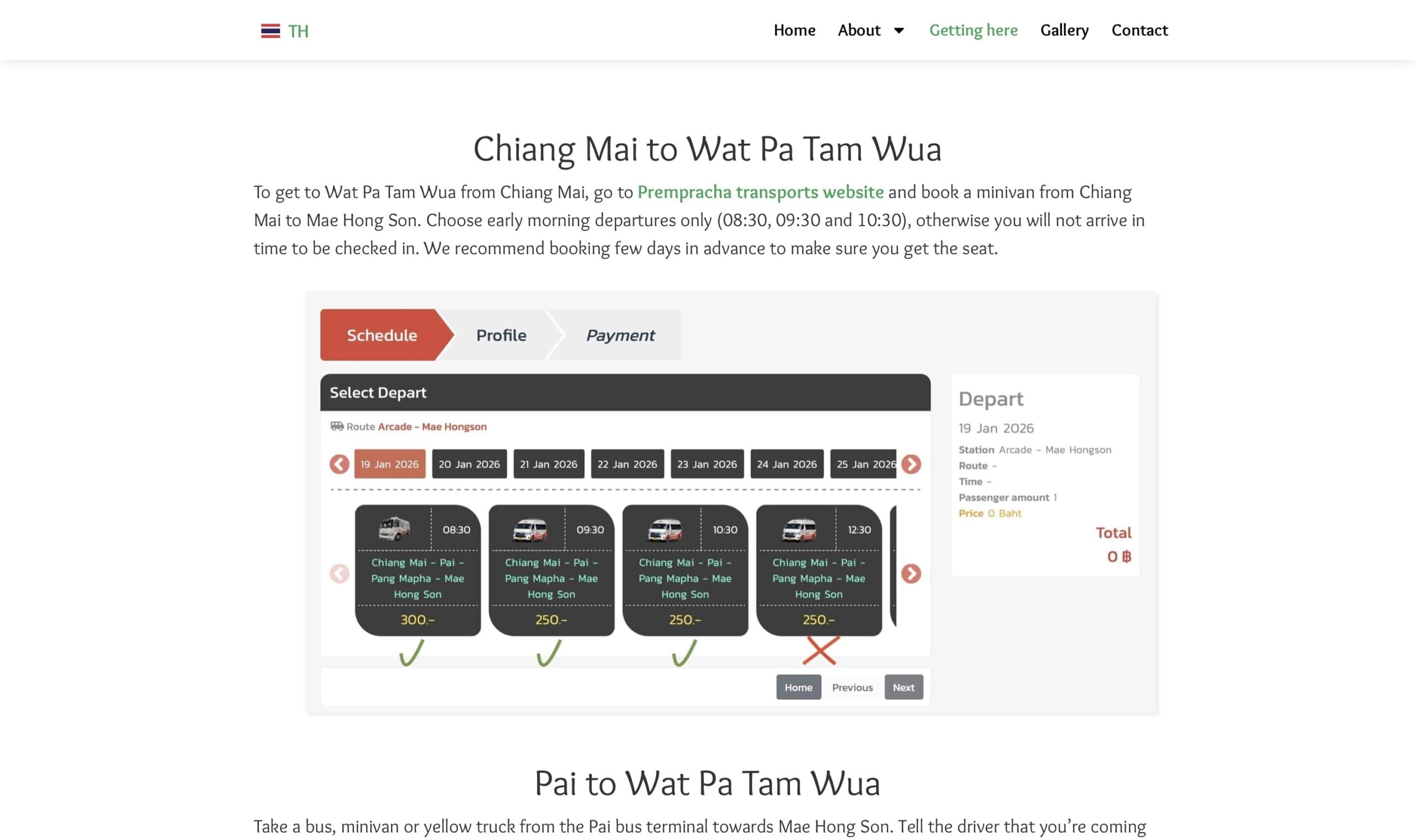 Wat Pa Tam Wua website - Meditation info