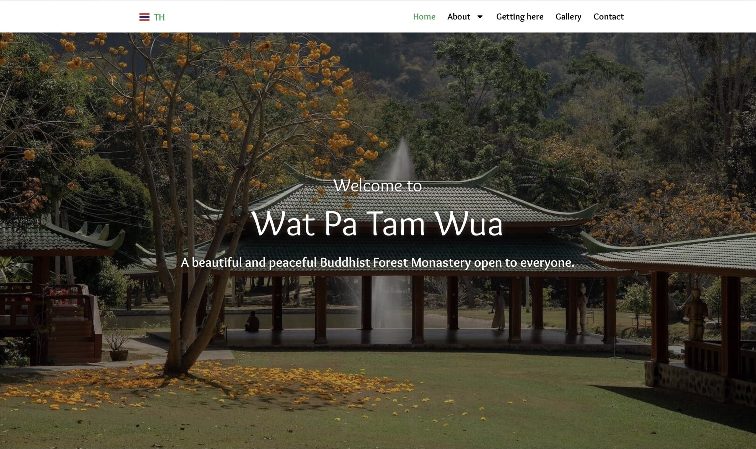 Wat Pa Tam Wua website homepage